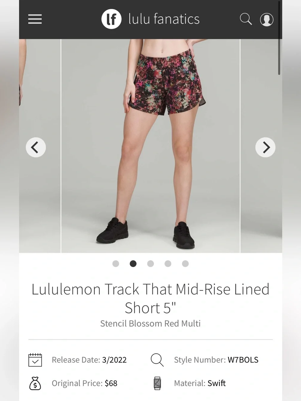 Lululemon Track That Mid-Rise Lined Short 5